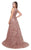 Mac Duggal Couture - 20112D Jewel Evening Gown with Overskirt In Pink and Gold