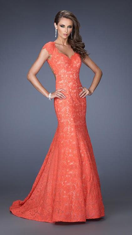 La Femme - Prom Dress 20117 in Orange