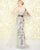Mac Duggal - Embroidered Lace Trumpet Dress With Train 20124D - 1 pc Gray Multi In Size 8 Available