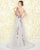 Mac Duggal Couture - 20125D Floral Embroidered Dress With Overskirt In Gray and Multi-Color
