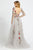 Mac Duggal Couture - 20125D Floral Embroidered Dress With Overskirt In Gray and Multi-Color