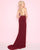 Mac Duggal - 2012L Metallic Accented High Slit Sheath Gown In Red