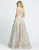 Mac Duggal Evening - 20131D Floral Embroidered A-Line Evening Dress In Floral and Multi-Color