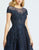 Mac Duggal Evening - 20141D Embroidered Illusion Yoke Evening Gown In Blue