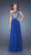 La Femme - 20141 Sheer One Shoulder A-line Dress in Blue