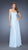 La Femme - 20143 Strapless Subtle Ruched Evening Gown In Blue