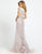Mac Duggal Evening - 20144D Floral Appliqued V-Neck Mermaid Gown In Purple