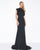 Mac Duggal - 2014R Bejeweled High Neck Ruffled Sheath Gown In Black
