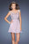 GiGi - 20159 Beaded Sheer Cap Sleeves Cocktail Dress In Light Pink