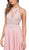 Dancing Queen - 2015 Lace Embellished Illusion Bodice Chiffon Gown In Pink
