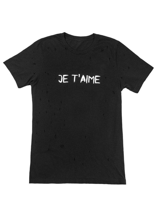 MOFE Handbags -  JE T'AIME vintage distressed tee S