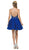 Dancing Queen - 2016 Beaded Halter A Line Cocktail Dress in Blue