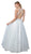 Nox Anabel - E158 Applique Halter Neck Ballgown In White and Gold