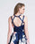 Dave & Johnny - 3942W Floral Print Jewel Neck A-line Dress In Print
