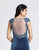 Dave & Johnny - A6691 Embellished Cap Sleeve Sheath Dress With Slit In Blue