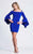Dave & Johnny - 3799W Bell Sleeve Fitted Cocktail Dress In Blue