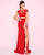 Mac Duggal - 2019L Illusion Arrowhead Accented Two-Piece Gown In Red