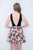 Nina Canacci - 201 Plunging Velvet Bodice Contrast Floral Dress