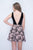 Nina Canacci - 201 Plunging Velvet Bodice Contrast Floral Dress