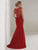 Christina Wu Elegance - 20200 Sequined Illusion Bateau Trumpet Dress in Red