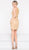 Colors Dress - 2021 Metallic Knit Halter Sheath Dress in Gold