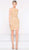 Colors Dress - 2021 Metallic Knit Halter Sheath Dress in Gold