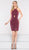 Colors Dress - 2021 Metallic Knit Halter Sheath Dress in Blue