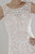 Christina Wu Elegance - 20214 Metallic Lace Illusion Trumpet Dress in White and Pink