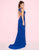 Mac Duggal - 2021L Embellished Illusion Jewel Jersey Dress In Blue