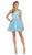 Bejeweled Illusion Jewel A-line Cocktail Dress - ADASA