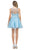 Bejeweled Illusion Jewel A-line Cocktail Dress - ADASA