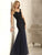 Christina Wu Elegance - Embellished Lace Sweetheart Trumpet Dress In Blue and Black
