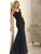 Christina Wu Elegance - 20225 Beaded Lace Sweetheart Trumpet Dress in Blue and Black
