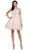 Dancing Queen - 2023 Jeweled Off-Shoulder Fit and Flare Cocktail Dress In Pink