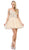 Dancing Queen - 2023 Jeweled Off-Shoulder Fit and Flare Cocktail Dress In Yellow