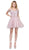 Dancing Queen - 2023 Jeweled Off-Shoulder Fit and Flare Cocktail Dress In Pink