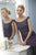 Christina Wu Elegance - 20230 Beaded Bateau Chiffon A-line Dress in Purple