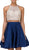Dancing Queen - 2027A Two Piece Embellished Homecoming Dress