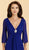 Rina Di Montella - RD2028 Brooch Accented Angel Sleeve Chiffon Gown in Blue
