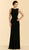 Rina Di Montella - RD2029 Bejeweled Bateau Jersey Sheath Dress in Black