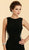 Rina Di Montella - Bejeweled Bateau Jersey Sheath Dress RD2029 In Black