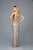 Scala - 48932 Sequin Ornate Sheath Gown  In Neutral and Multi-Color