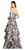 Aidan Mattox - MD1E203108 Strapless Tiered Hem Long A-line Gown In Black and Silver