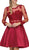 Beaded Sheer Long Sleeves Homecoming Dress - ADASA