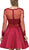 Beaded Sheer Long Sleeves Homecoming Dress - ADASA