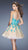 La Femme - Lace Applique Ballerina Skirted Party Dress 20339 In Blue