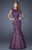 La Femme - Elegant Lace Trumpet Gown 20427 In Purple
