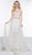 Colors Dress - 2042 Bustier Cutout Bodice Overskirt Gown In White