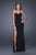 La Femme - 20435 Crystal Beads Sweetheart Jersey Gown In Black