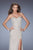 La Femme - 20442 Strapless Luster Pearl Embellished Gown In Gray and Neutral